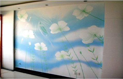 会昌画墙绘怎么画好白云的蓬松感？