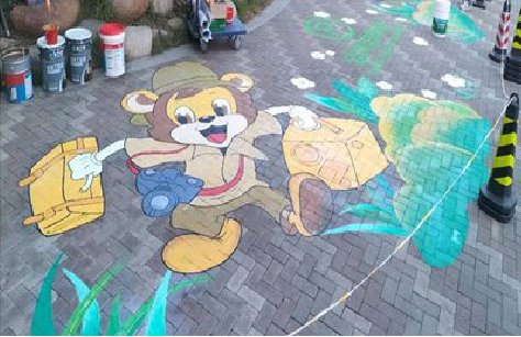 会昌夏季画地面彩绘会遇到的问题