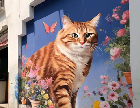 会昌自己绘制有个性的手绘墙